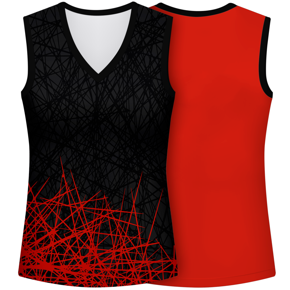 Camiseta pádel mujer sin mangas sublimada modelo líneas