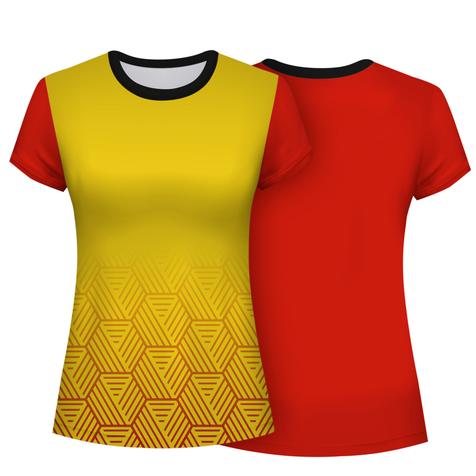 Camiseta pádel mujer manga corta sublimada modelo hexágono