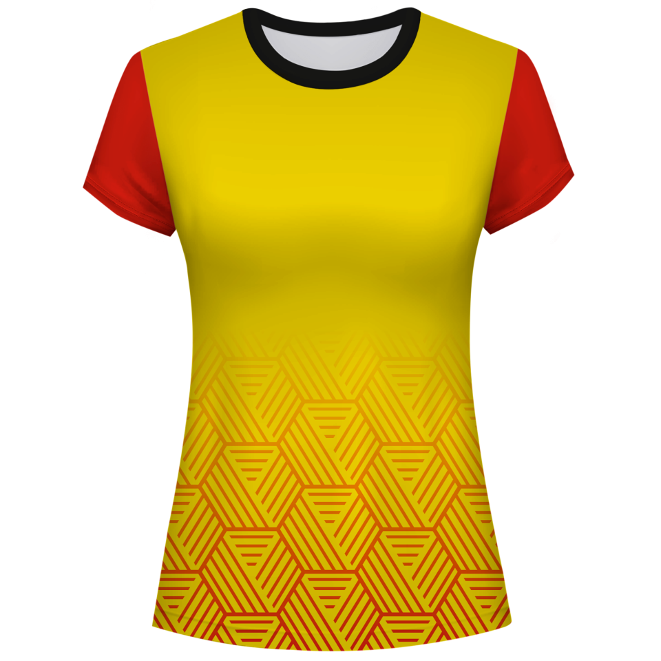 Camiseta pádel mujer manga corta sublimada modelo hexágono