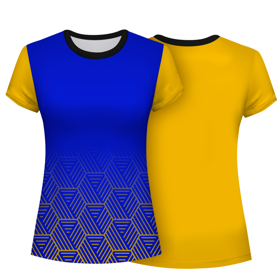 Camiseta pádel mujer manga corta sublimada modelo hexágono