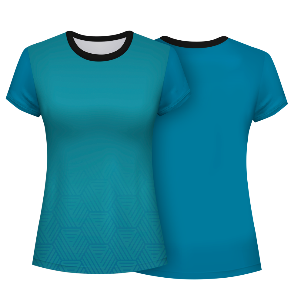 Camiseta pádel mujer manga corta sublimada modelo hexágono