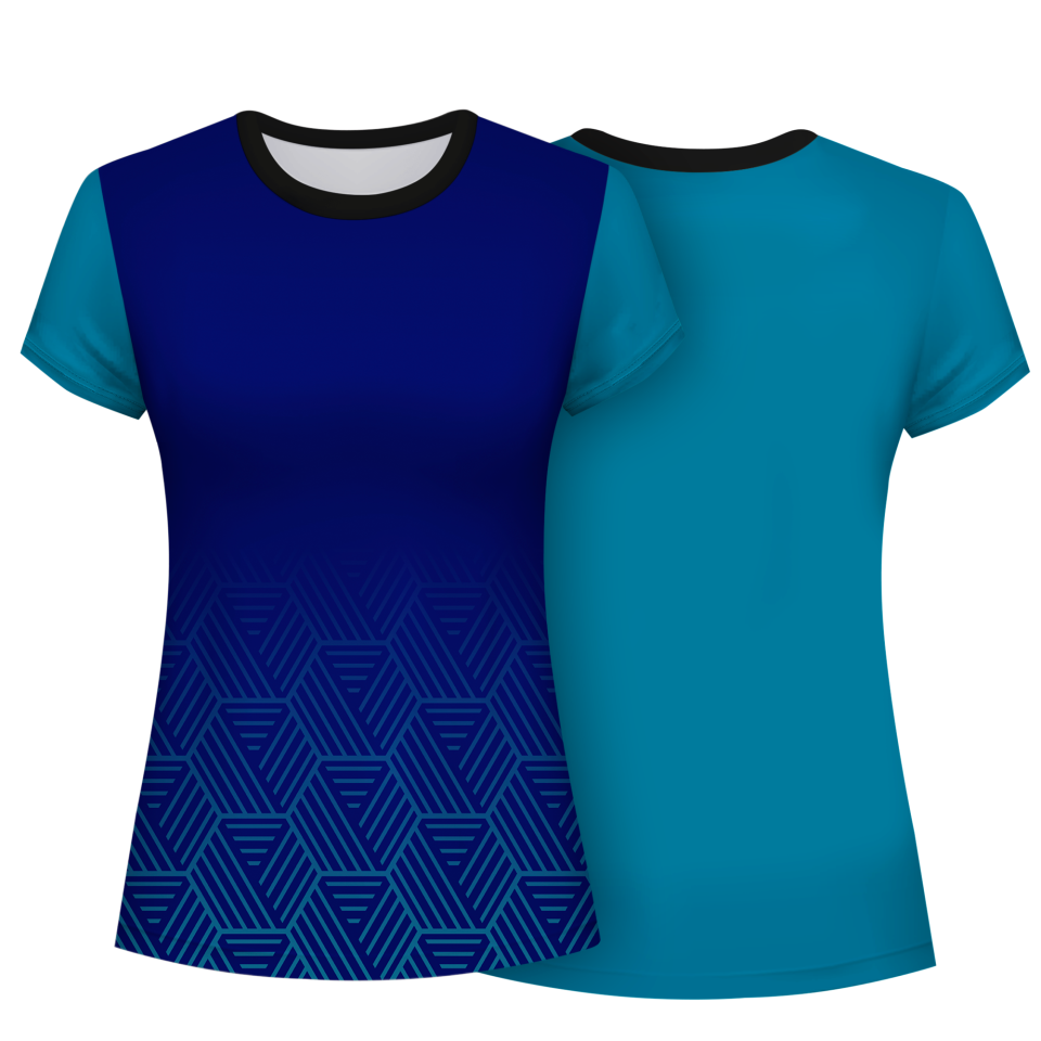 Camiseta pádel mujer manga corta sublimada modelo hexágono