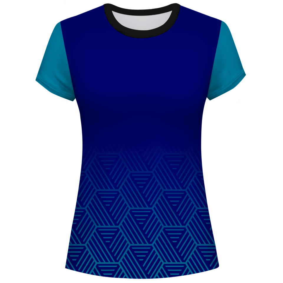 Camiseta pádel mujer manga corta sublimada modelo hexágono
