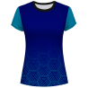 Camiseta pádel mujer manga corta sublimada modelo hexágono