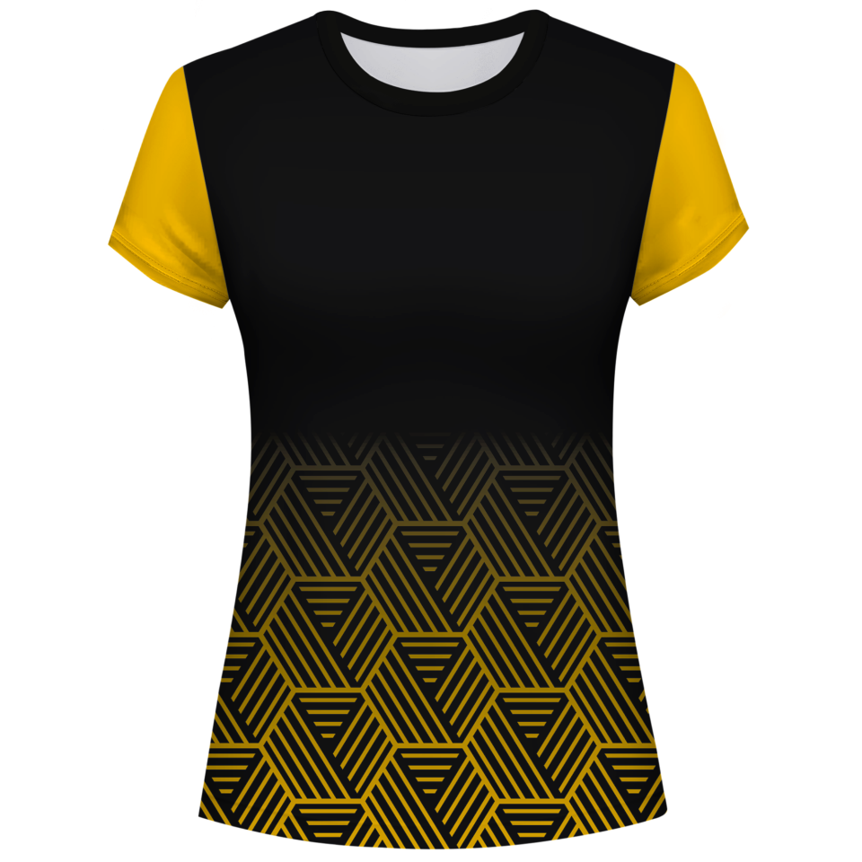 Camiseta pádel mujer manga corta sublimada modelo hexágono