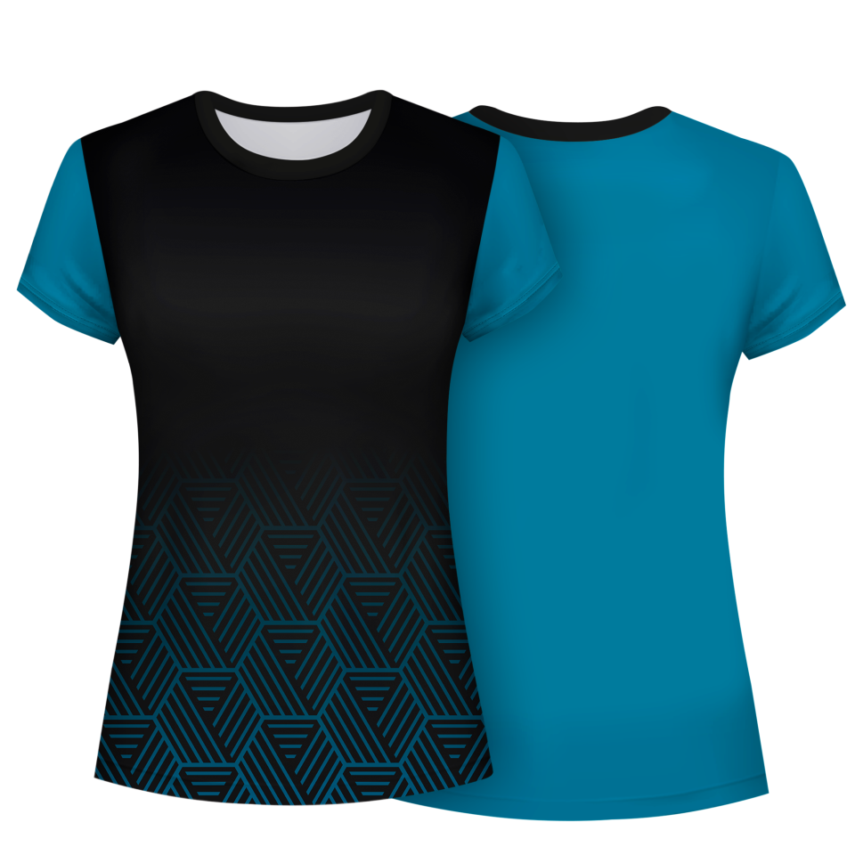 Camiseta pádel mujer manga corta sublimada modelo hexágono