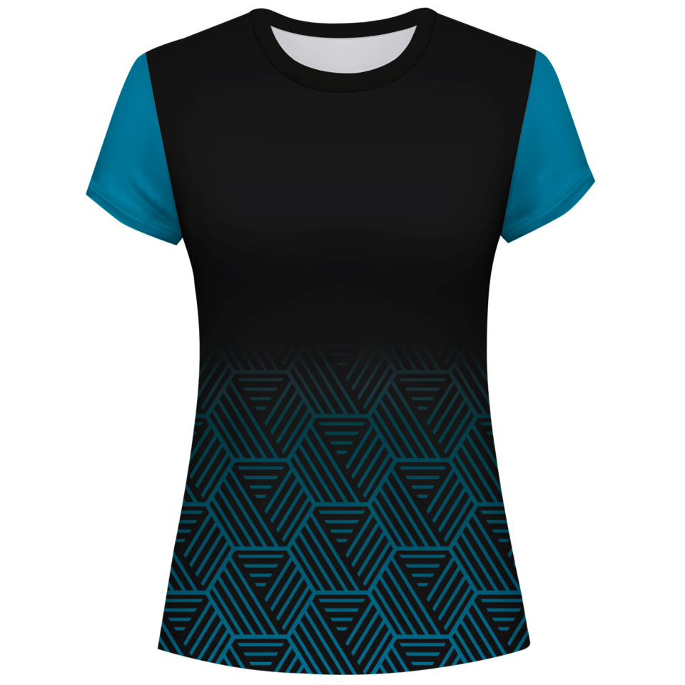 Camiseta pádel mujer manga corta sublimada modelo hexágono