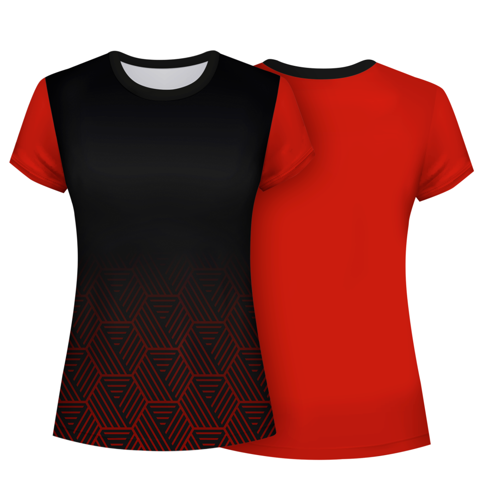 Camiseta pádel mujer manga corta sublimada modelo hexágono