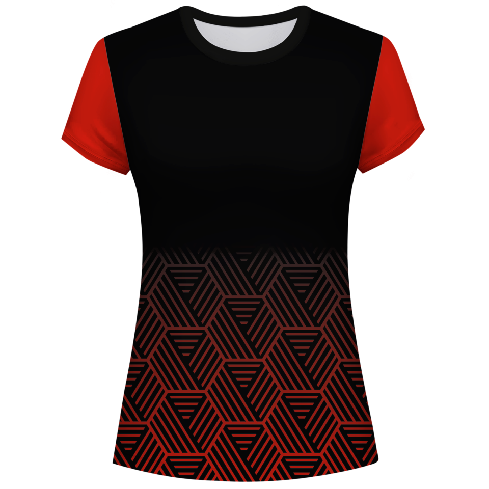 Camiseta pádel mujer manga corta sublimada modelo hexágono