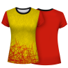 Camiseta pádel mujer manga corta  sublimada modelo líneas