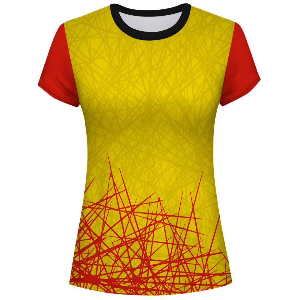 Camiseta pádel mujer manga corta  sublimada modelo líneas