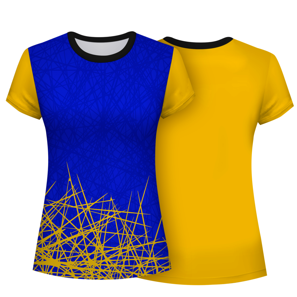 Camiseta pádel mujer manga corta  sublimada modelo líneas