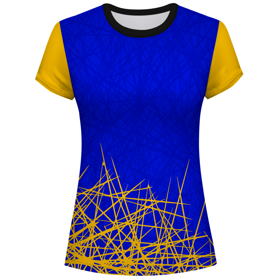 Camiseta pádel mujer manga corta  sublimada modelo líneas