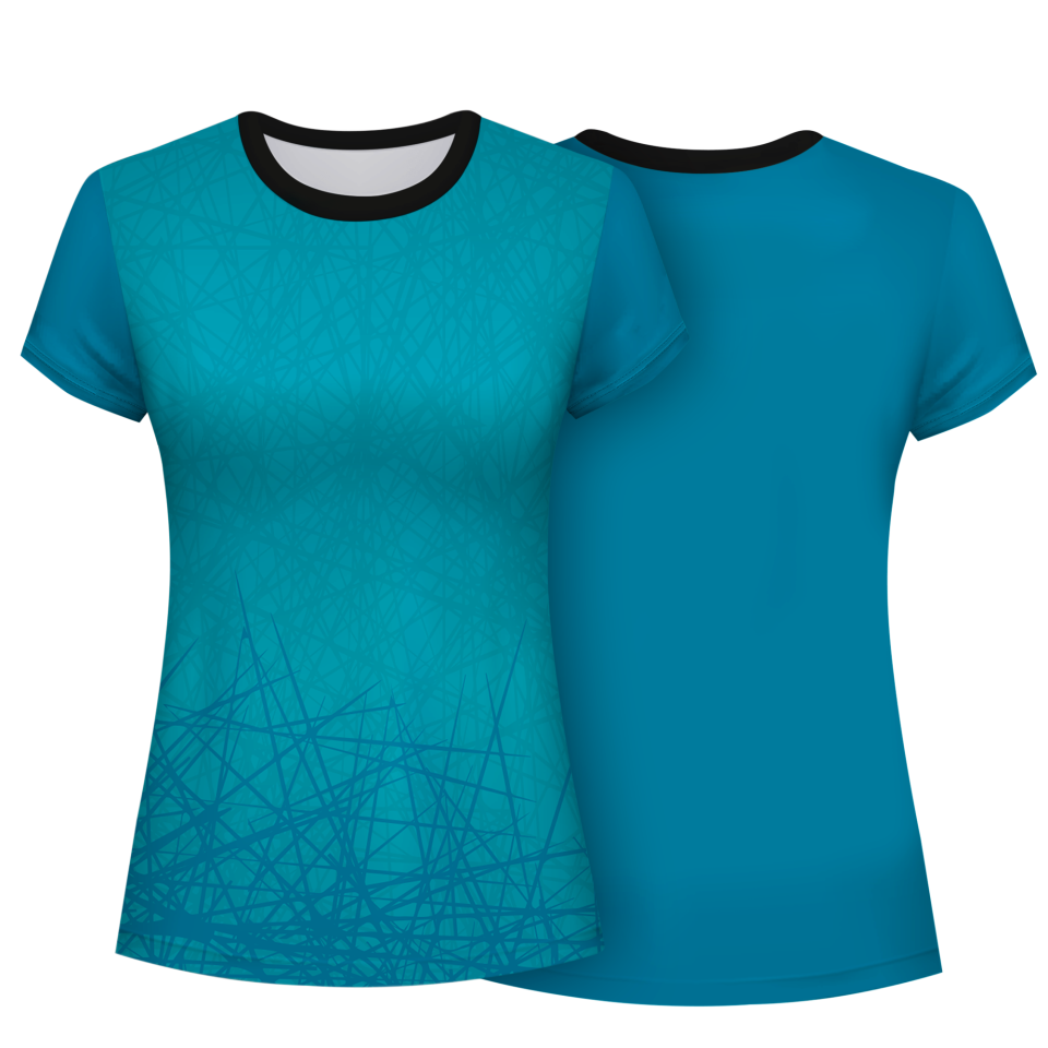 Camiseta pádel mujer manga corta  sublimada modelo líneas