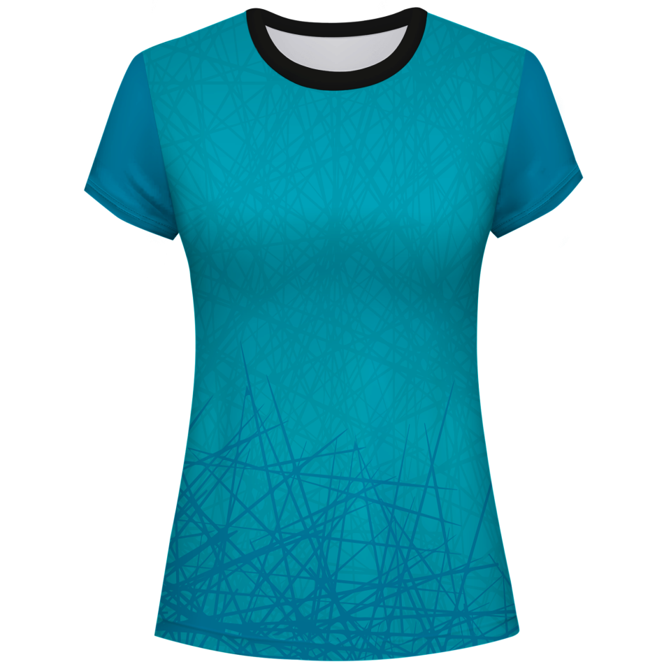 Camiseta pádel mujer manga corta  sublimada modelo líneas