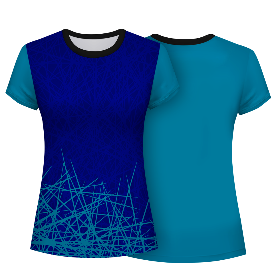 Camiseta pádel mujer manga corta  sublimada modelo líneas