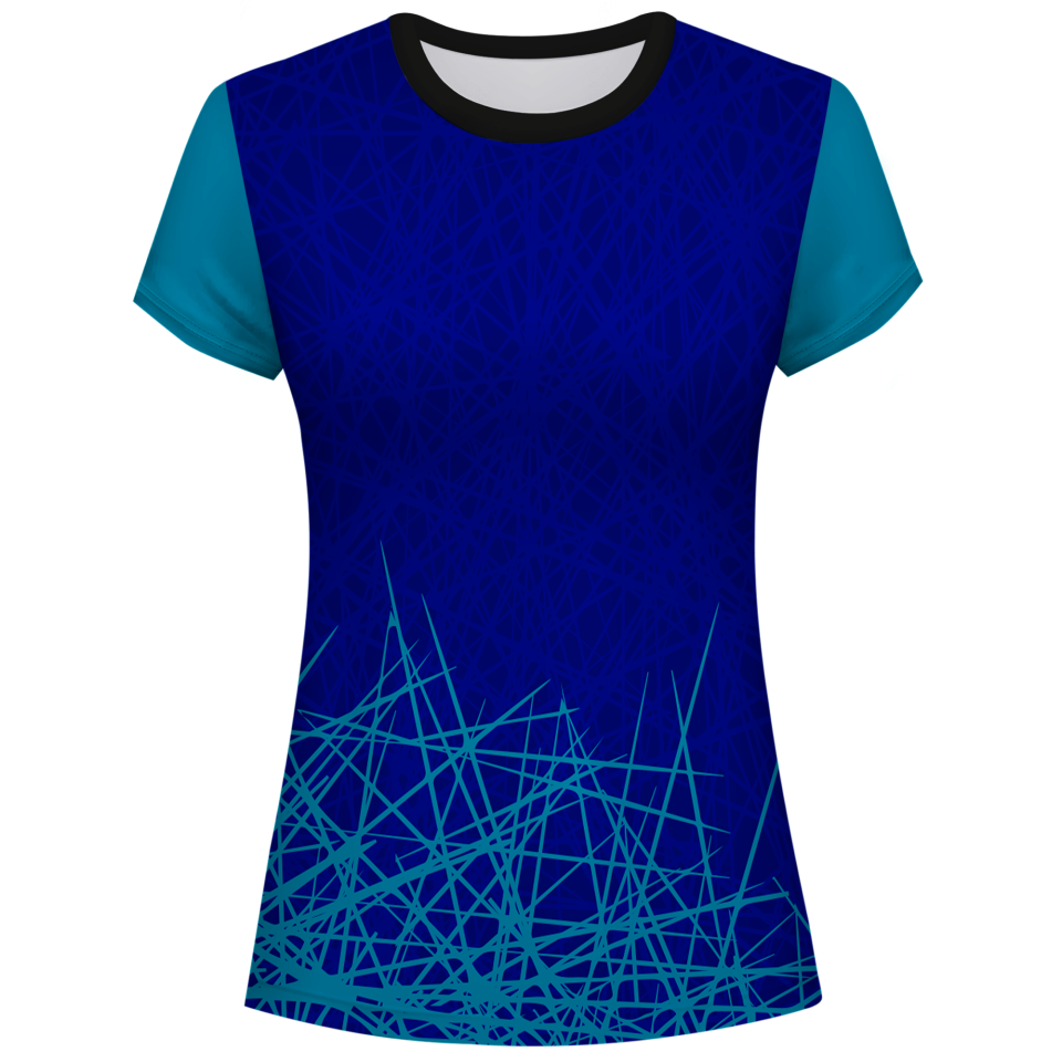 Camiseta pádel mujer manga corta  sublimada modelo líneas