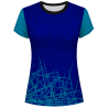 Camiseta pádel mujer manga corta  sublimada modelo líneas