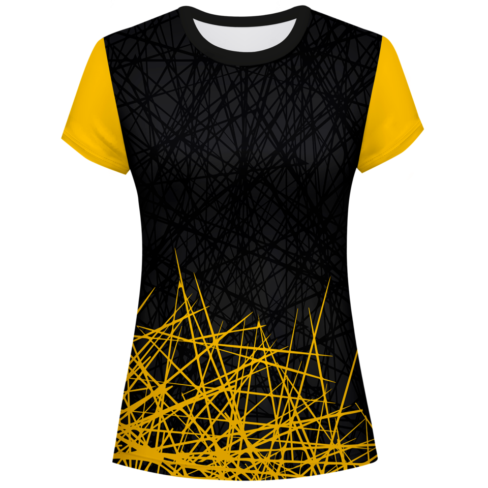 Camiseta pádel mujer manga corta  sublimada modelo líneas