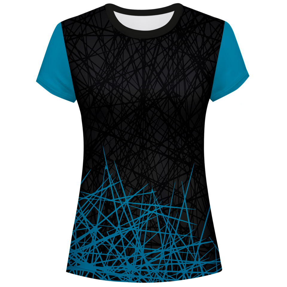 Camiseta pádel mujer manga corta  sublimada modelo líneas