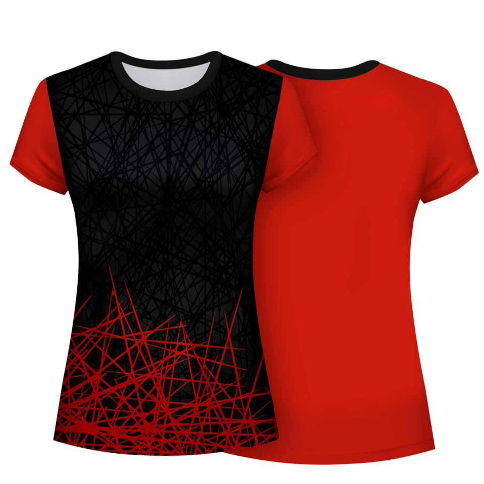 Camiseta pádel mujer manga corta  sublimada modelo líneas