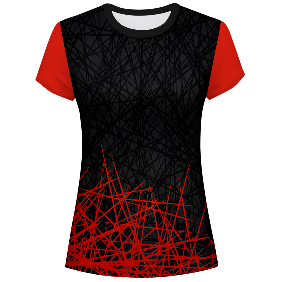 Camiseta pádel mujer manga corta  sublimada modelo líneas