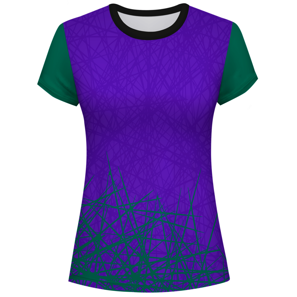 Camiseta pádel mujer manga corta  sublimada modelo líneas