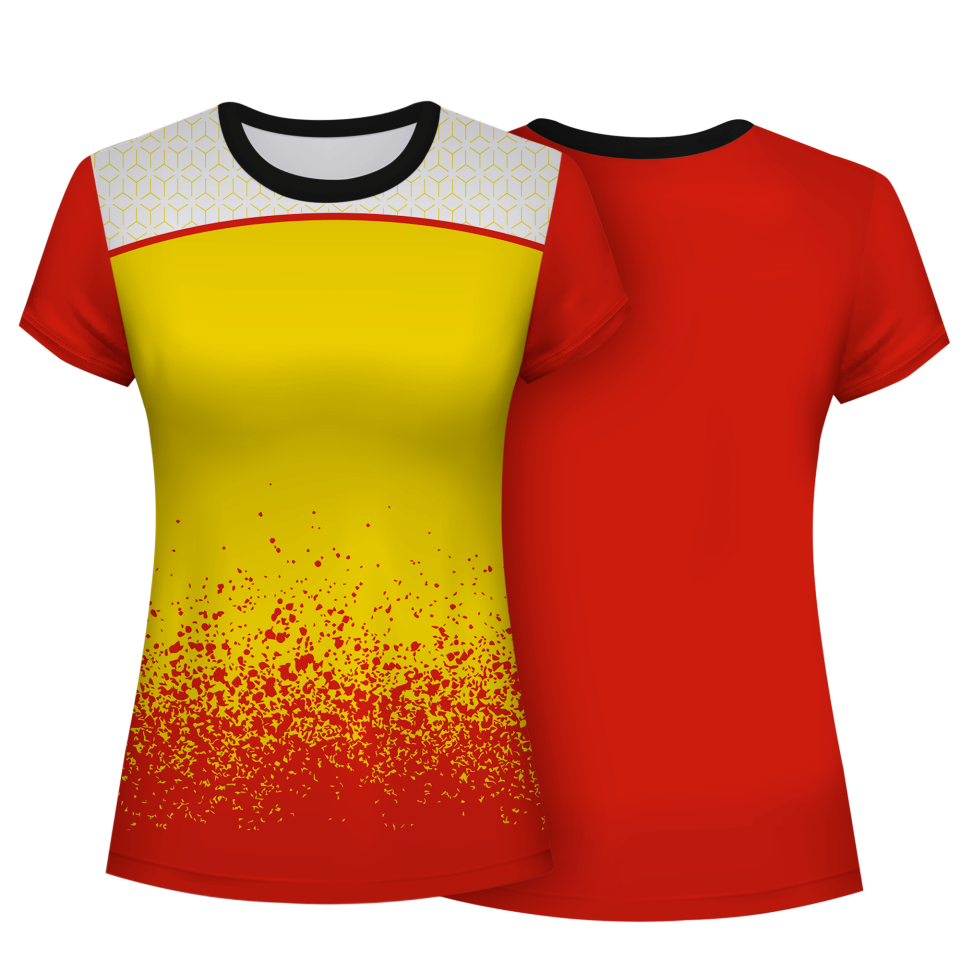 Camiseta pádel mujer manga corta sublimada modelo corte