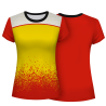 Camiseta pádel mujer manga corta sublimada modelo corte