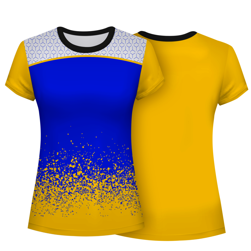 Camiseta pádel mujer manga corta sublimada modelo corte