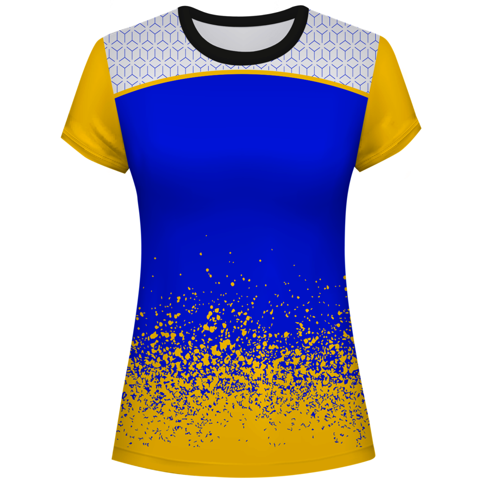 Camiseta pádel mujer manga corta sublimada modelo corte