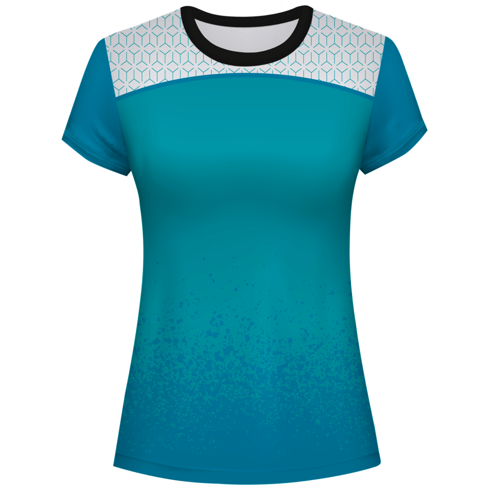 Camiseta pádel mujer manga corta sublimada modelo corte