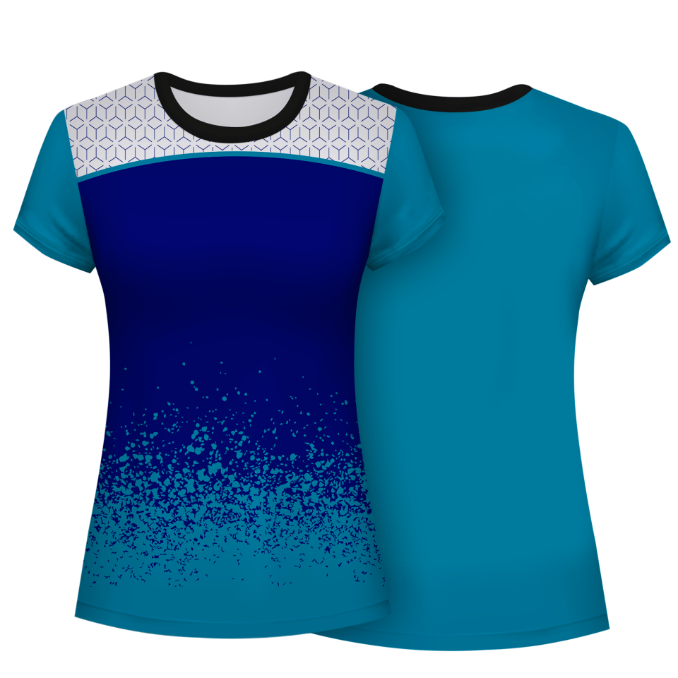 Camiseta pádel mujer manga corta sublimada modelo corte
