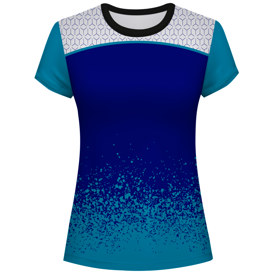 Camiseta pádel mujer manga corta sublimada modelo corte