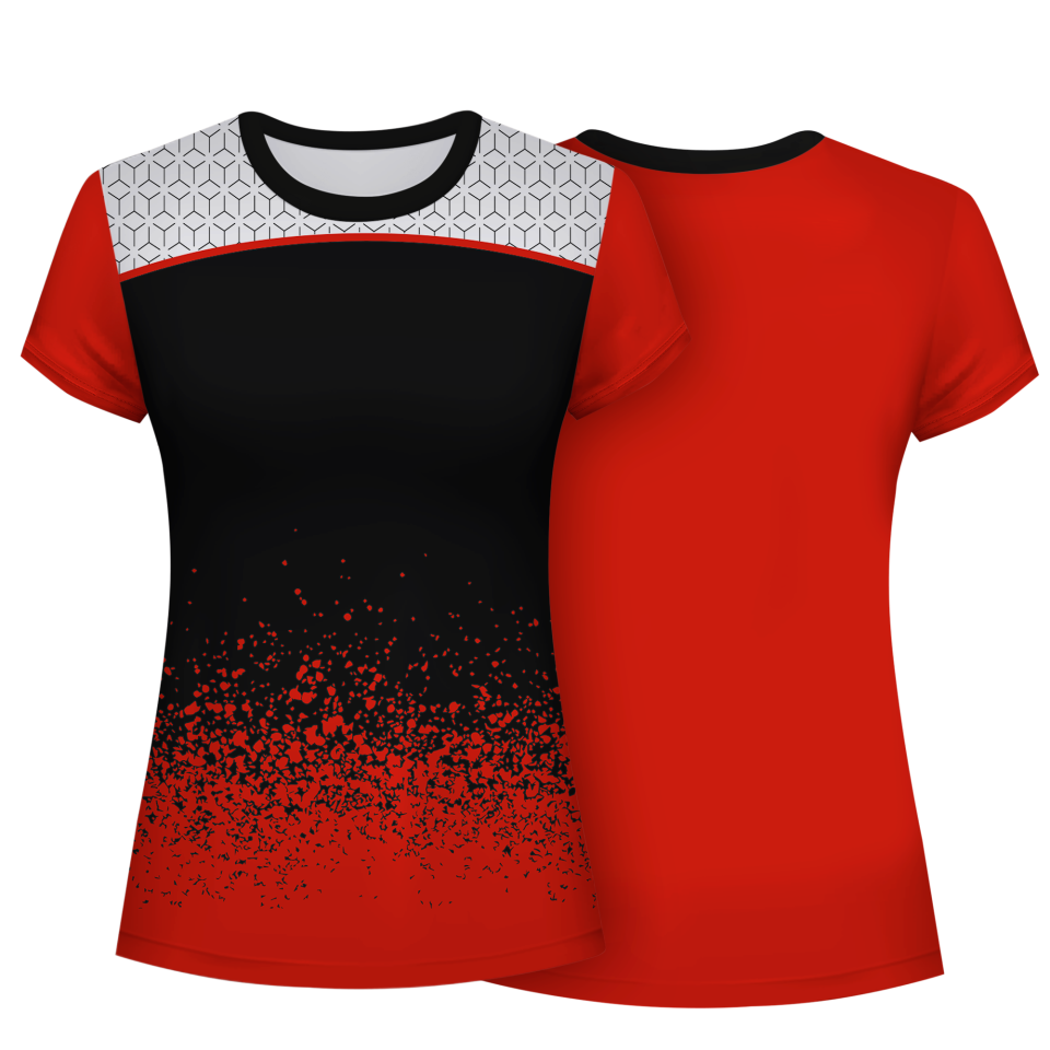 Camiseta pádel mujer manga corta sublimada modelo corte