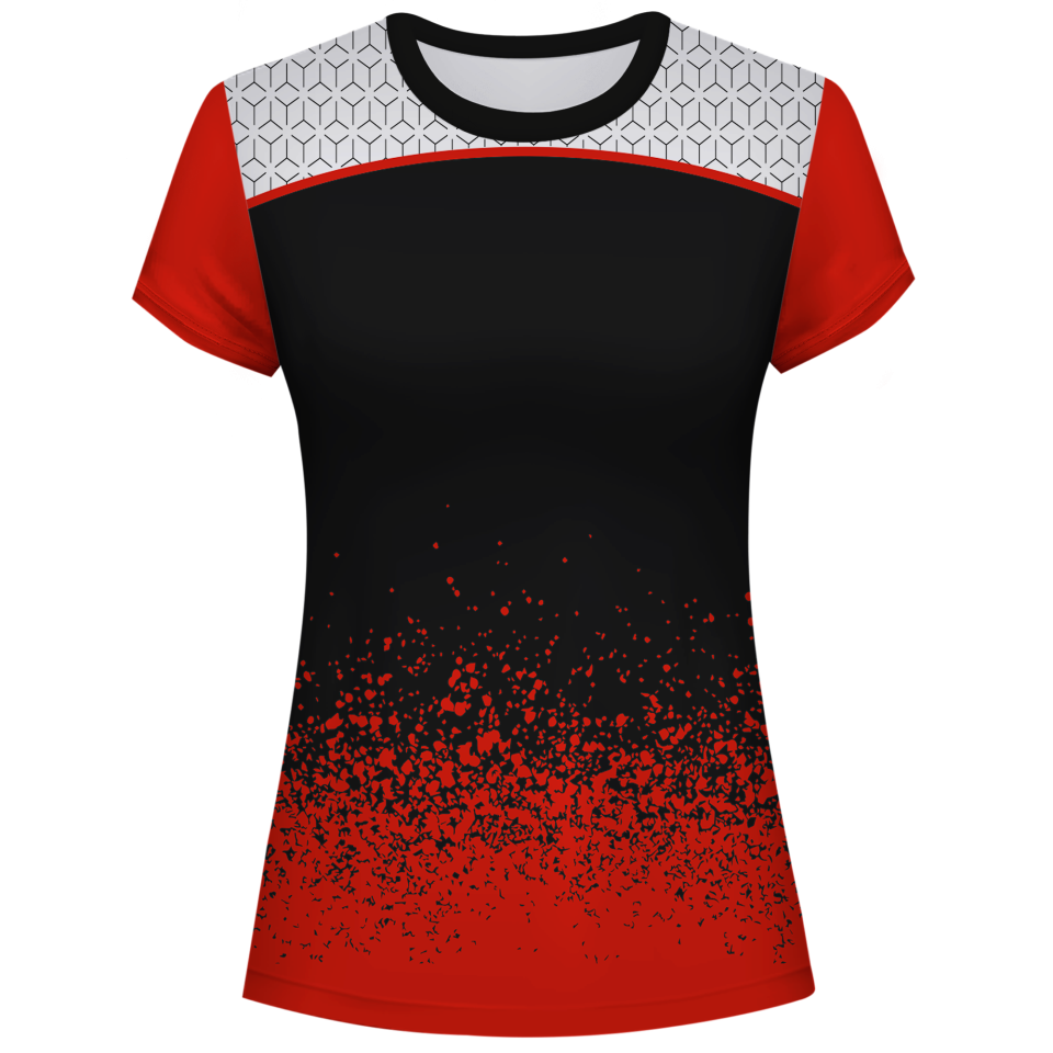 Camiseta pádel mujer manga corta sublimada modelo corte