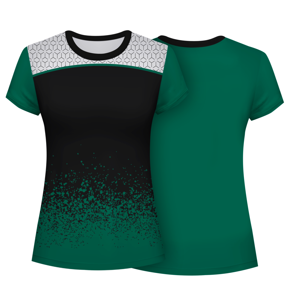 Camiseta pádel mujer manga corta sublimada modelo corte