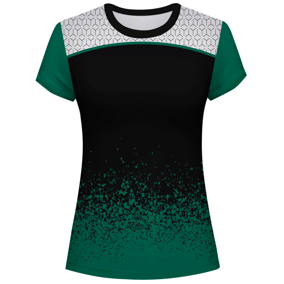 Camiseta pádel mujer manga corta sublimada modelo corte