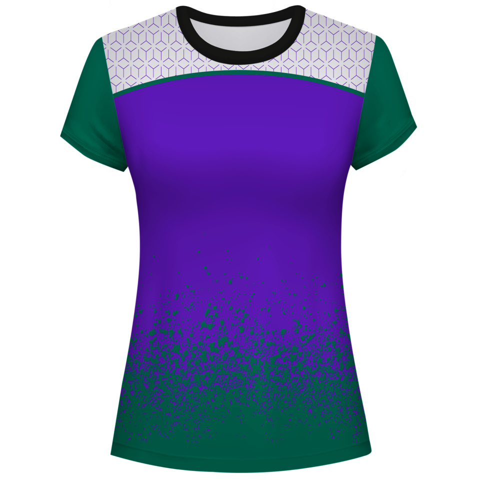 Camiseta pádel mujer manga corta sublimada modelo corte