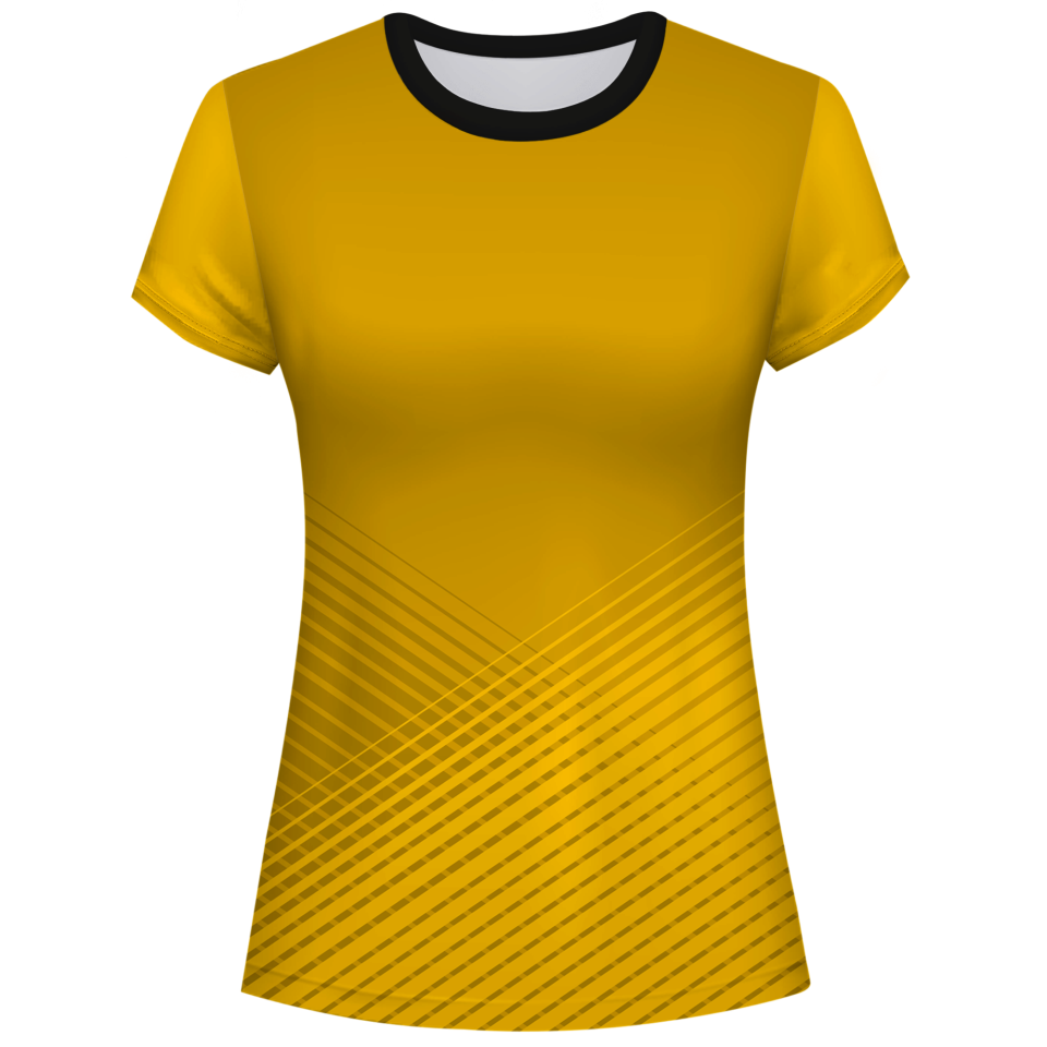 Camiseta pádel mujer manga corta sublimada modelo rayas