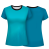 Camiseta pádel mujer manga corta sublimada modelo rayas