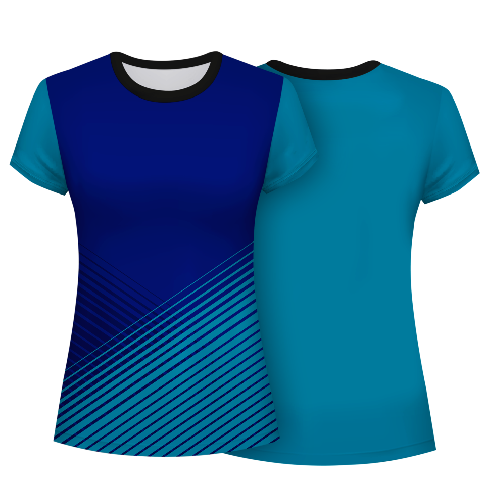 Camiseta pádel mujer manga corta sublimada modelo rayas