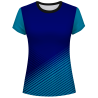 Camiseta pádel mujer manga corta sublimada modelo rayas