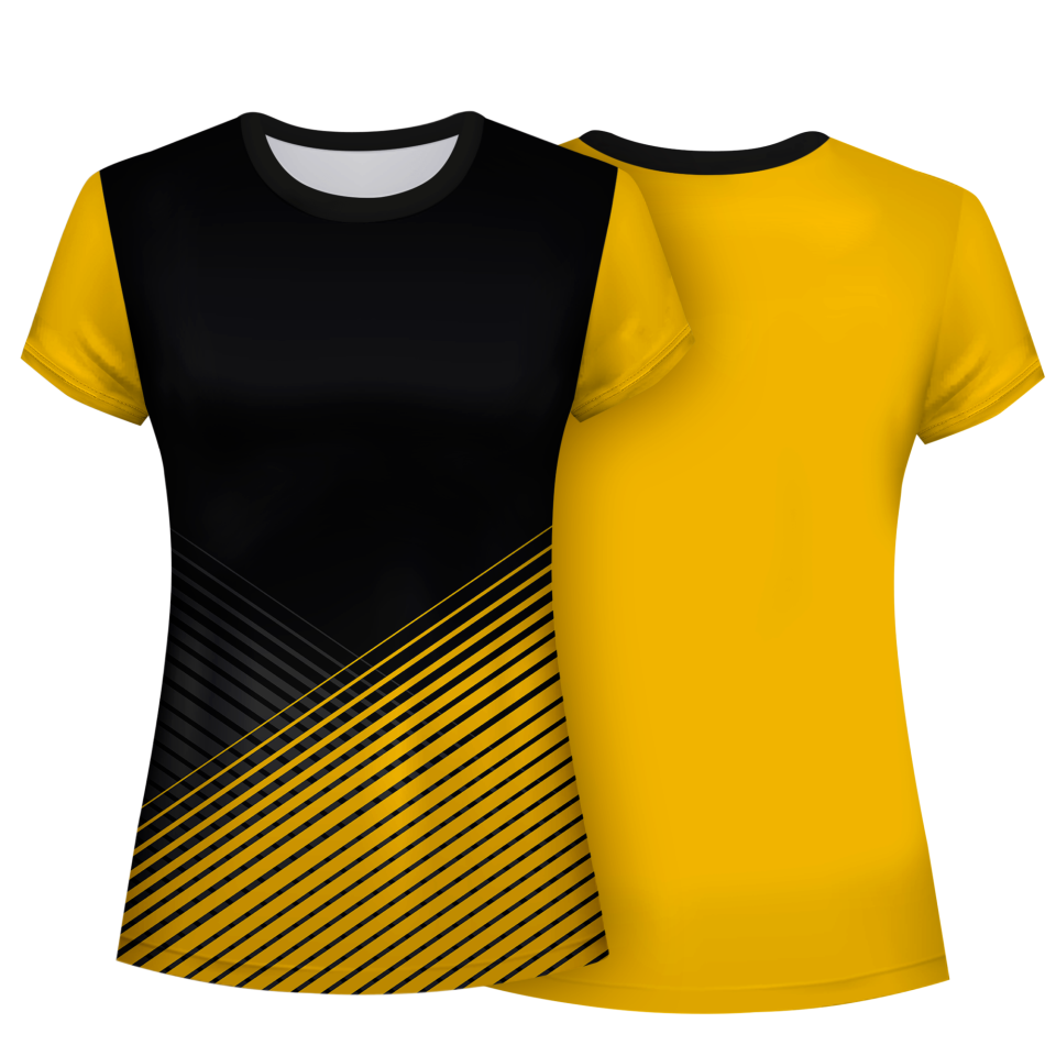 Camiseta pádel mujer manga corta sublimada modelo rayas