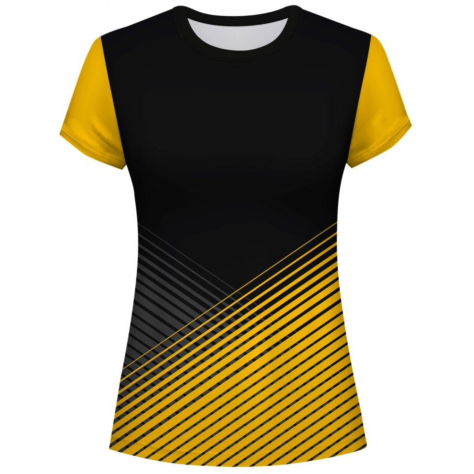 Camiseta pádel mujer manga corta sublimada modelo rayas