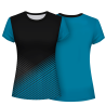 Camiseta pádel mujer manga corta sublimada modelo rayas