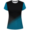 Camiseta pádel mujer manga corta sublimada modelo rayas