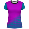 Camiseta pádel mujer manga corta sublimada modelo rayas