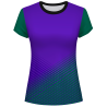 Camiseta pádel mujer manga corta sublimada modelo rayas