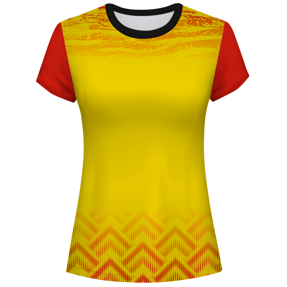 Camiseta pádel mujer manga corta sublimada modelo geométrico